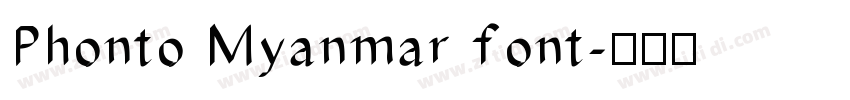 Phonto Myanmar font字体转换